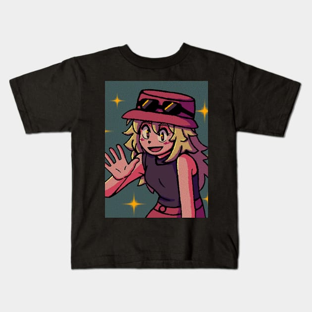 vaporwave anime aesthetic girl serena xy Kids T-Shirt by KinseiNoHime